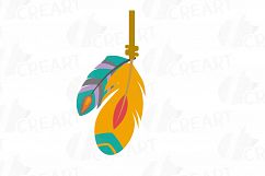 Tribal clip art collection, BOHO clip art, Bohemian dreamcatcher, feathers, arrows, tipi, bull skull. Svg, eps, dxf, png AI vector files Product Image 15