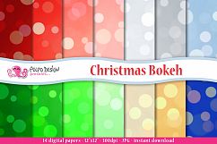 Christmas Bokeh digital paper Product Image 1