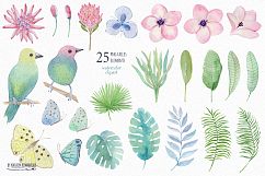Tropical watercolor set 3. Plumeria Product Image 2