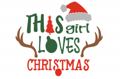 This girl loves Christmas svg Merry Christmas svg Holiday Product Image 2