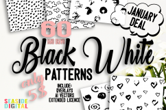 60 Black and White Patterns Bundle Product Image 1