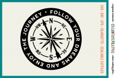 Follow Your Dreams and Enjoy the Journey - SVG DXF EPS PNG - Cricut &amp; Silhouette - clean cutting files Product Image 1
