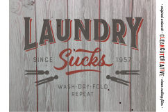 Laundry Sucks :) - SVG DXF EPS PNG - Cricut &amp; Silhouette - clean cutting files Product Image 3