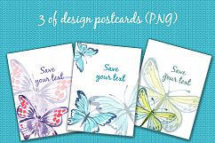 Butterflies. Watercolor set.  Product Image 8