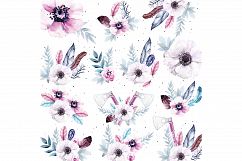 Watercolor Feathers &amp; Raccoons Product Image 2