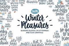 Winter Pleasures vector quote Product Image 1