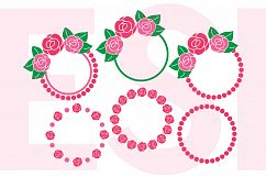 Flower / Rose Monogram Frames