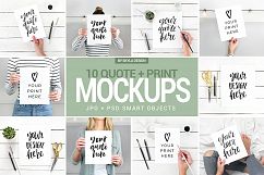 Quote &amp; print mockup bundle, feminine styled stock photo Product Image 1