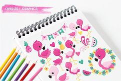 Flamingo graphics and illustrations Product Image 3