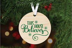 Christmas SVG Cut File - This House Believes SVG DXF PNG EPS Product Image 7