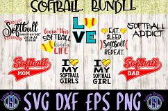 Softball Bundles- 9 Designs, SVG EPS DXF PNG Digital Downloads Product Image 1