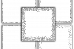 Silver Glitter Borders Digital Paper Product Image 4
