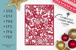 Christmas Pattern - SVG EPS DXF PNG PDF JPG Cut File Product Image 1