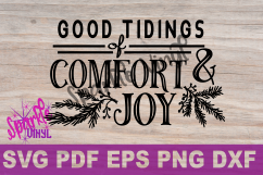 SVG Christmas Comfort and Joy DIY Sign stencil farmhouse style printable or svg cutting files for cricut sihouette Product Image 5
