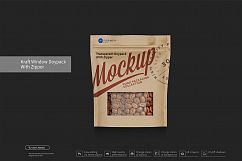 Kraft Window Doypack With Zipper Product Image 3