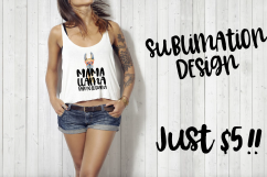 Mama Llama Says No To Drama Sublimation Design Bundle Product Image 3