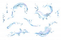 Water splash. Watercolor Product Image 2