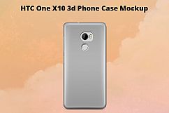 HTC One X10 3d Case Mockup Back View Product Image 1