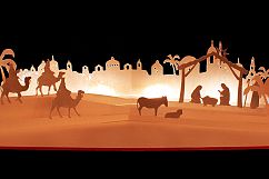 Nativity scene simple style pop up card Product Image 1