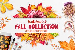 Fall collection. Watercolor. Product Image 1