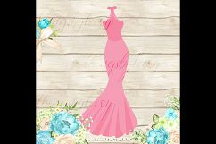 100 Clip Arts Wedding Gown, Bridal Shower, Bridesmaid Dress Product Image 4