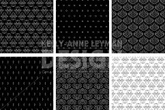 Hand Drawn Damask Digital Paper, Seamless pattern Product Image 2