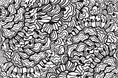 Abstract Freehand Style Monotonous &amp; Colored Vector Graphic Background Product Image 3