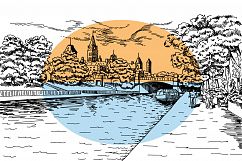 Canada Ottawa line art illustration vector Product Image 1