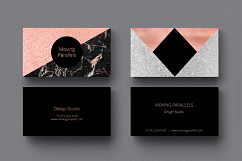 Rose Gold Marble Business Cards Bundle Product Image 3