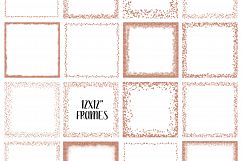 Rose Gold Glitter Frames and Borders PNG Clipart Bundle Product Image 3