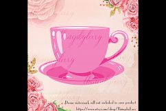 100 Tea Cup Clip Arts, Garden Party, Tea Party, Tea Time Product Image 3