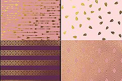 Blush Pink and Gold Foil Digital Paper Product Image 3