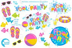 Pool party Mega clipart, graphics pack AMB-901-902-903 Product Image 6