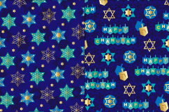 Blue Gold Hanukkah Patterns Product Image 2