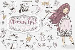 Planner Girl Clipart Product Image 1