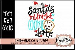Santa&#039;s Midnight Cookie Date- Christmas Embroidery Product Image 1