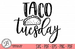 Taco Tuesday SVG , Taco SVG, Taco cut files, SVG files Product Image 1