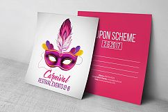 Mardi Gras Carnival Party Event Postcard Product Image 3