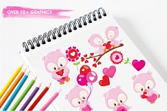 Valentine Owls graphics and illustrations Product Image 3