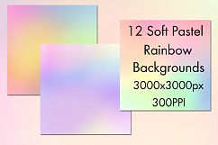Rainbow Glow - 12 Blurred Pastel Rainbow Background Images Product Image 2