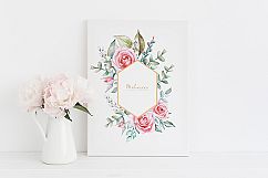 Pink Roses Watercolor Bundle Product Image 3