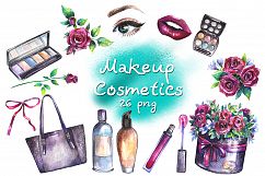 Makeup Cosmetics Watercolor Clipart Product Image 3