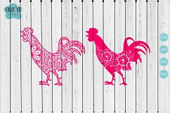 Mandala Rooster svg, Cockerel svg, Floral Chicken svg,dfx Product Image 2