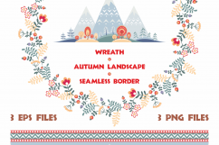 Northern woodland. Animals and plants in ethnic style. Product Image 4