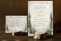 Watercolor Forest Wedding Invitation Suite Product Image 4