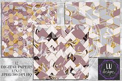 Geometric Marble Digital Papers, Geometric Backgrounds Product Image 5
