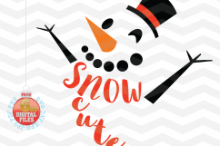 Snowman Svg -Snow Cute SVG - Christmas SVG - Snow SVG - Xmas Product Image 1