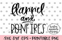 Flannel and Bonfires Fall SVG DXF SVG DXF EPS PNG Product Image 1