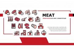 Meat Factory Product Landing Header Vector Product Image 1