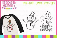 Snowman Doodles, Christmas, SVG, DXF, PNG Product Image 1